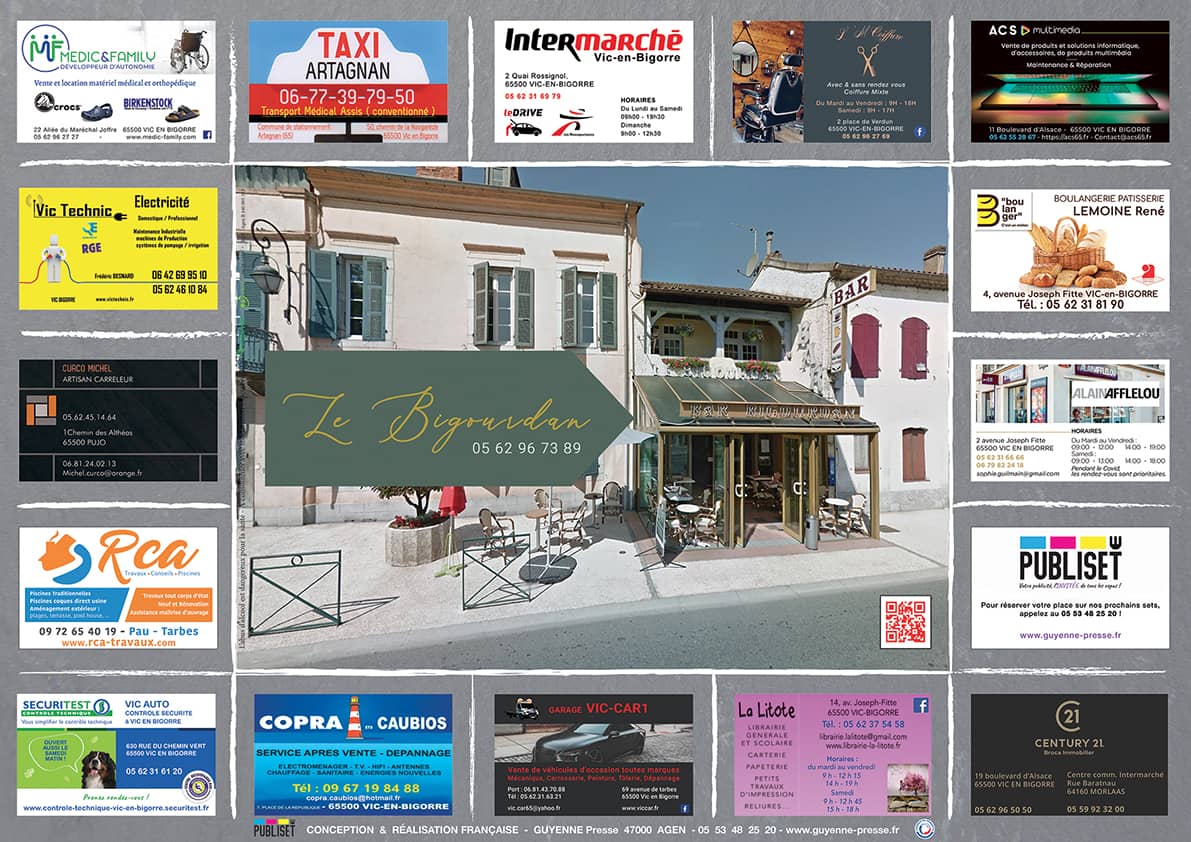 Set de table publicitaire GUYENNE PRESSE PUBLISET